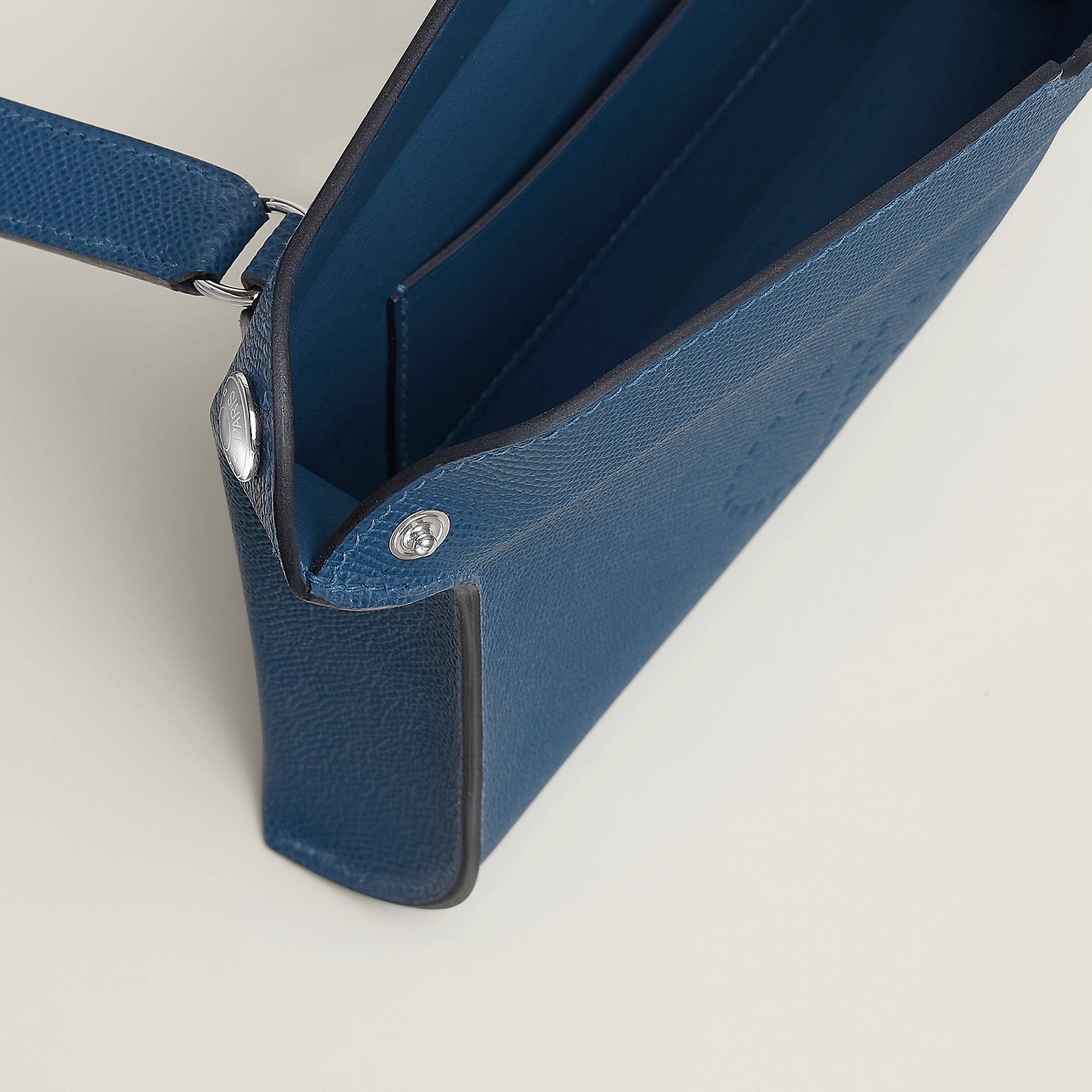 Sac Hermès Videpoches Bleu Tie