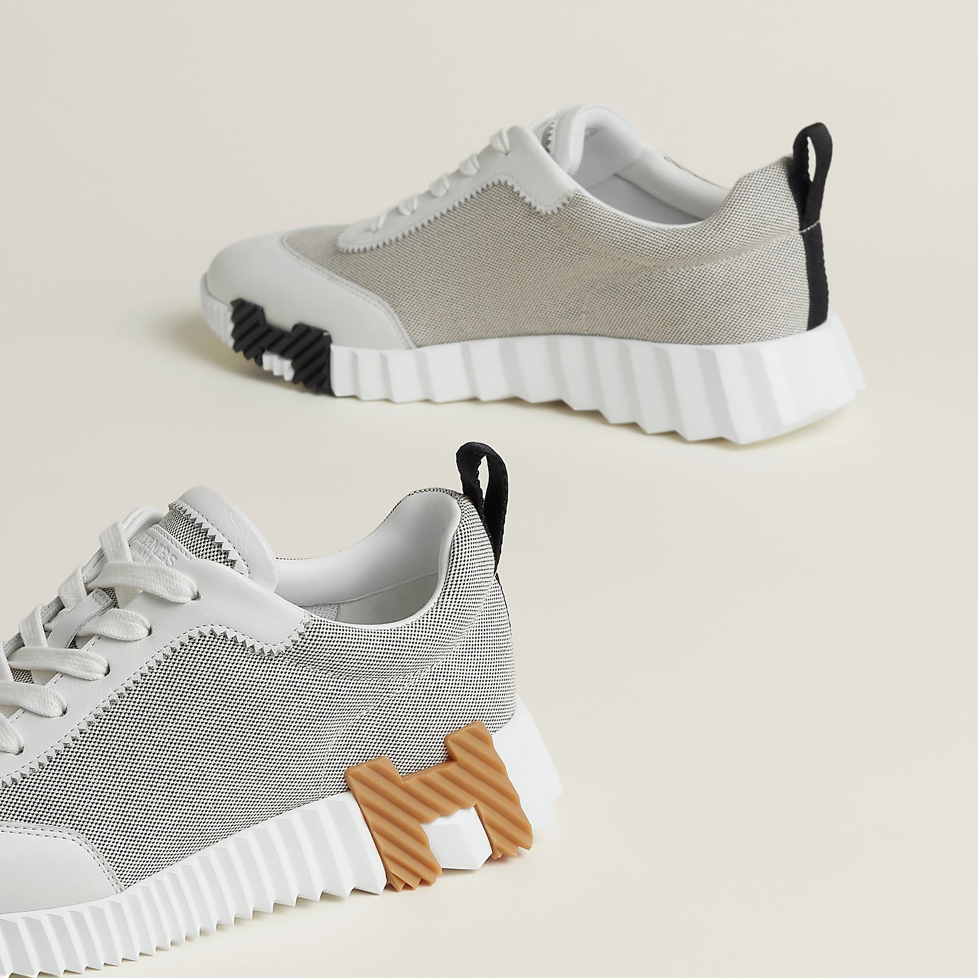 Hermès Bouncing Prunoir/Blanc